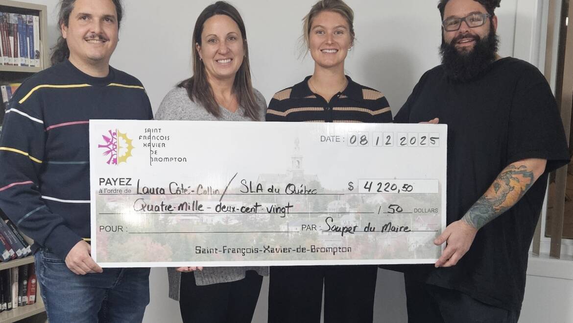 Saint-François-Xavier-de-Brompton remet près de 4 250 $
