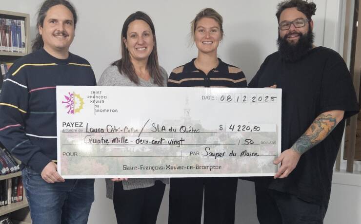Saint-François-Xavier-de-Brompton remet près de 4 250 $